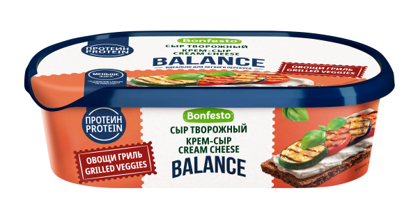 Сыр творожный Кремчиз Овощи гриль Bonfesto BALANCE 65% 140 г